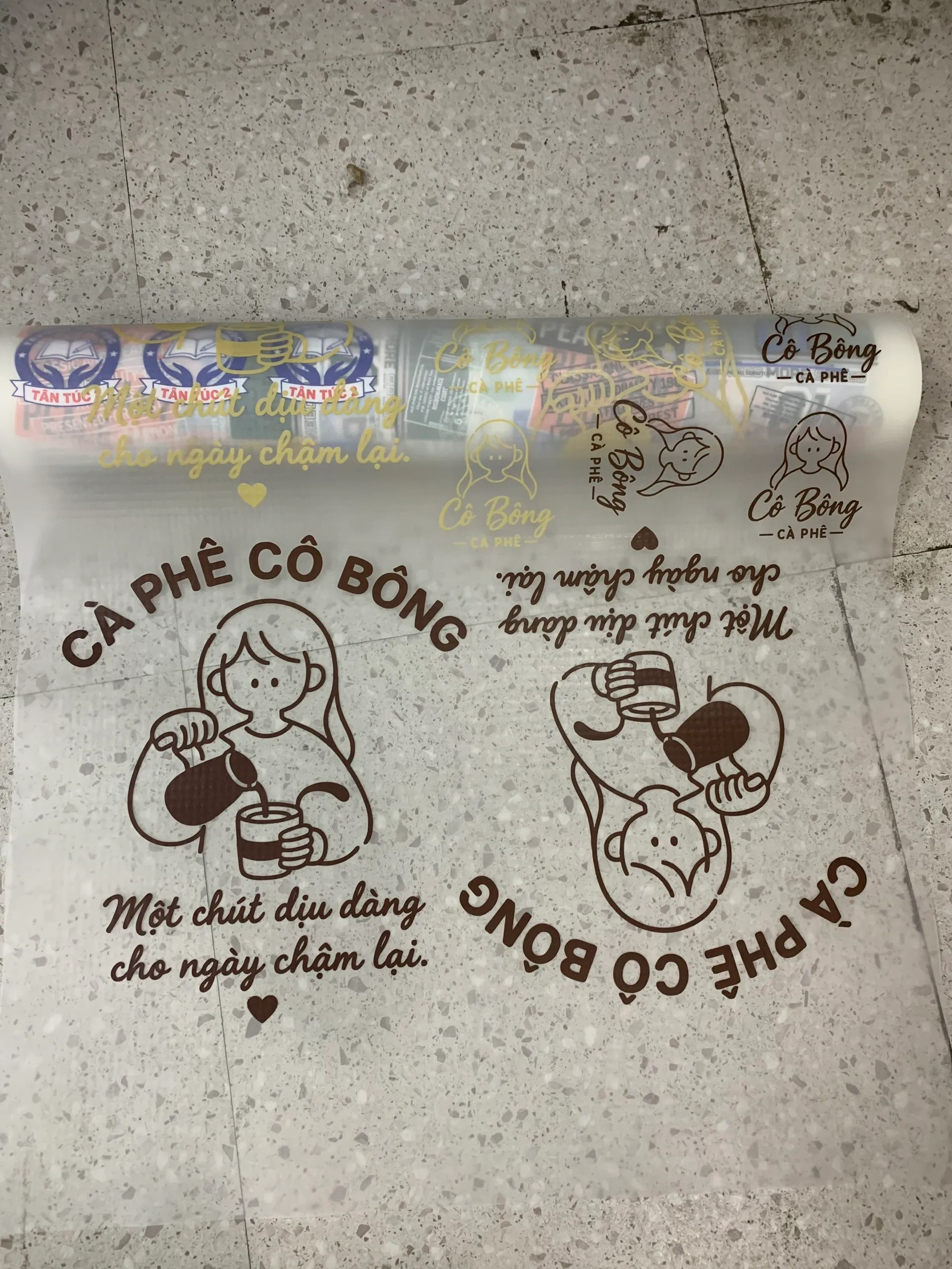Mẫu in PET chuyển nhiệt thực tế